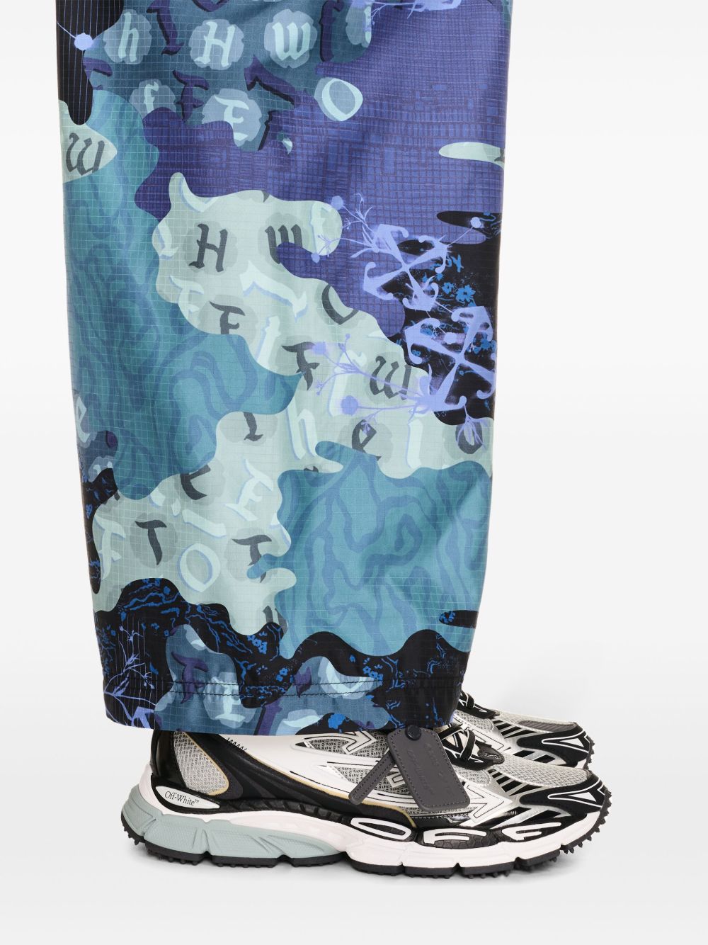 Off White Sneakers Black mesh design