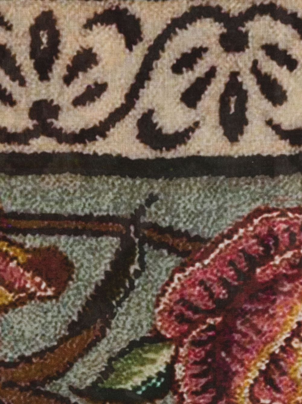 Faliero Sarti Scarfs Brown floral rectangle stole