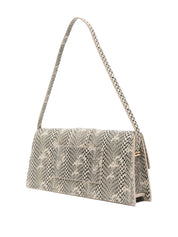 Bags.. Beige snakeskin-print shoulder bag