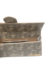 Bags.. Beige snakeskin-print shoulder bag