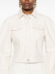Jacquemus Coats White cropped denim jacket