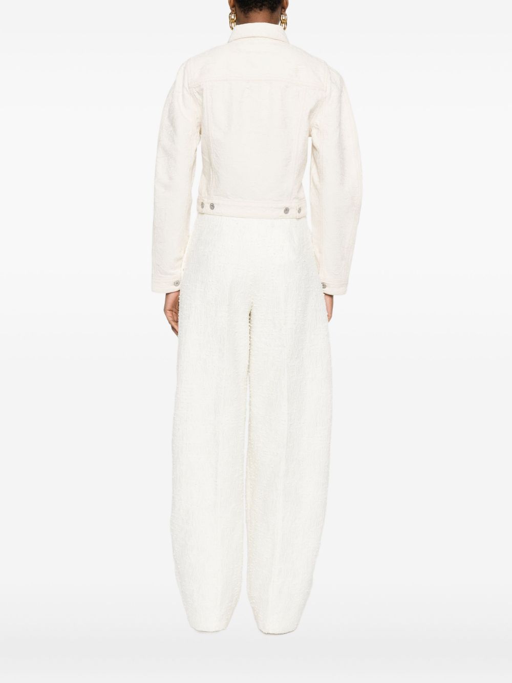 Jacquemus Coats White cropped denim jacket