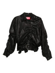 Diesel Jackets Black lamb leather jacket