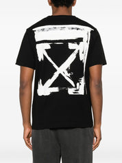 Off White T-shirts and Polos Black cotton logo tee