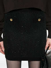 Jupes Elisabetta Franchi en maille de laine noire