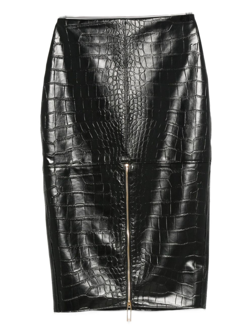 Elisabetta Franchi Black Skirt with Zip Detail