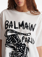 Balmain T-shirts and Polos White leopard print