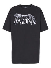 Balmain T-shirts and Polos Black cotton crewneck