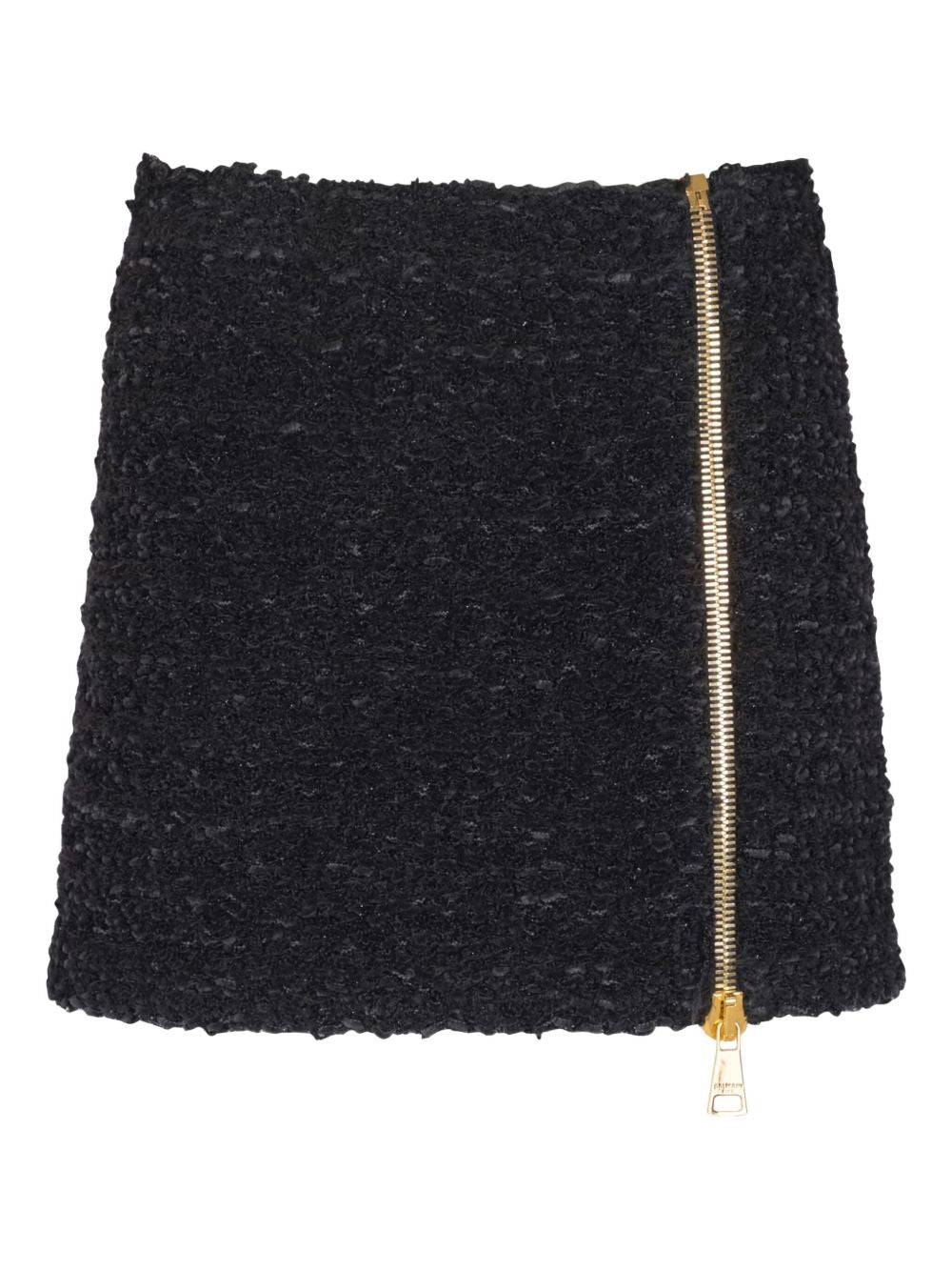 Balmain black tweed mini skirt — elegant, structured allure