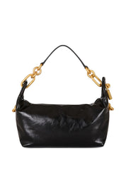 Bolsos Balmain.. Bolso de hombro de piel de becerro negra