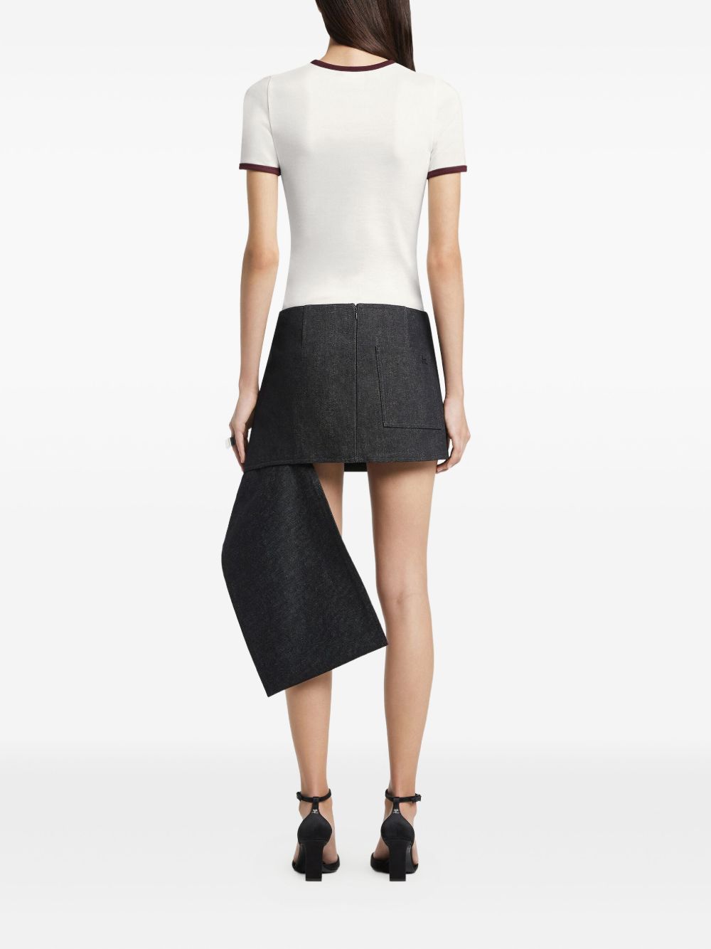 Courrèges White Cotton Logo T‑Shirt — Women’s Crew Neck