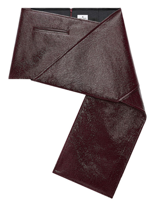 Bordeaux vinyl mini skirt — Courrèges