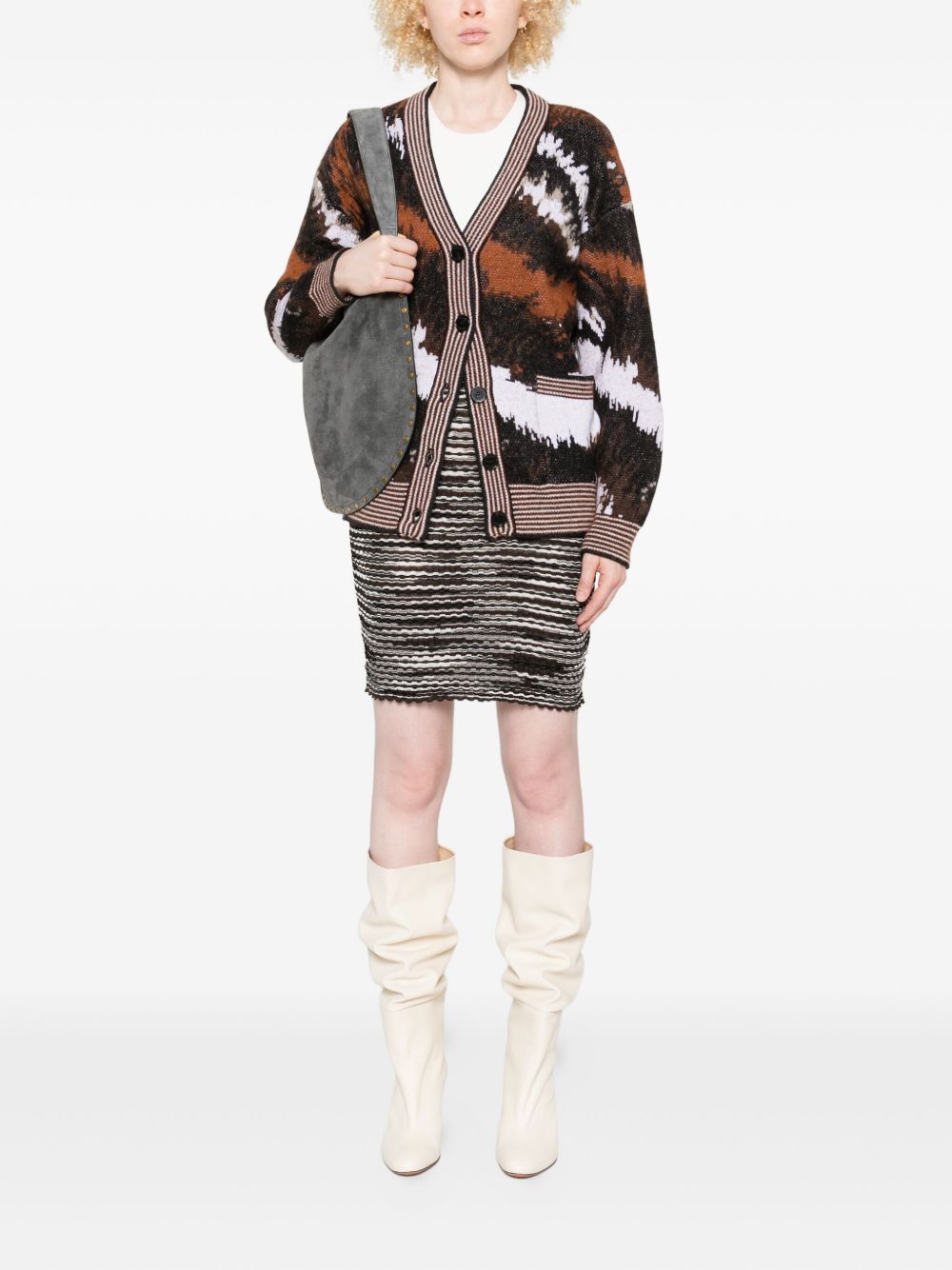 Jupes Missoni en laine mélangée marron