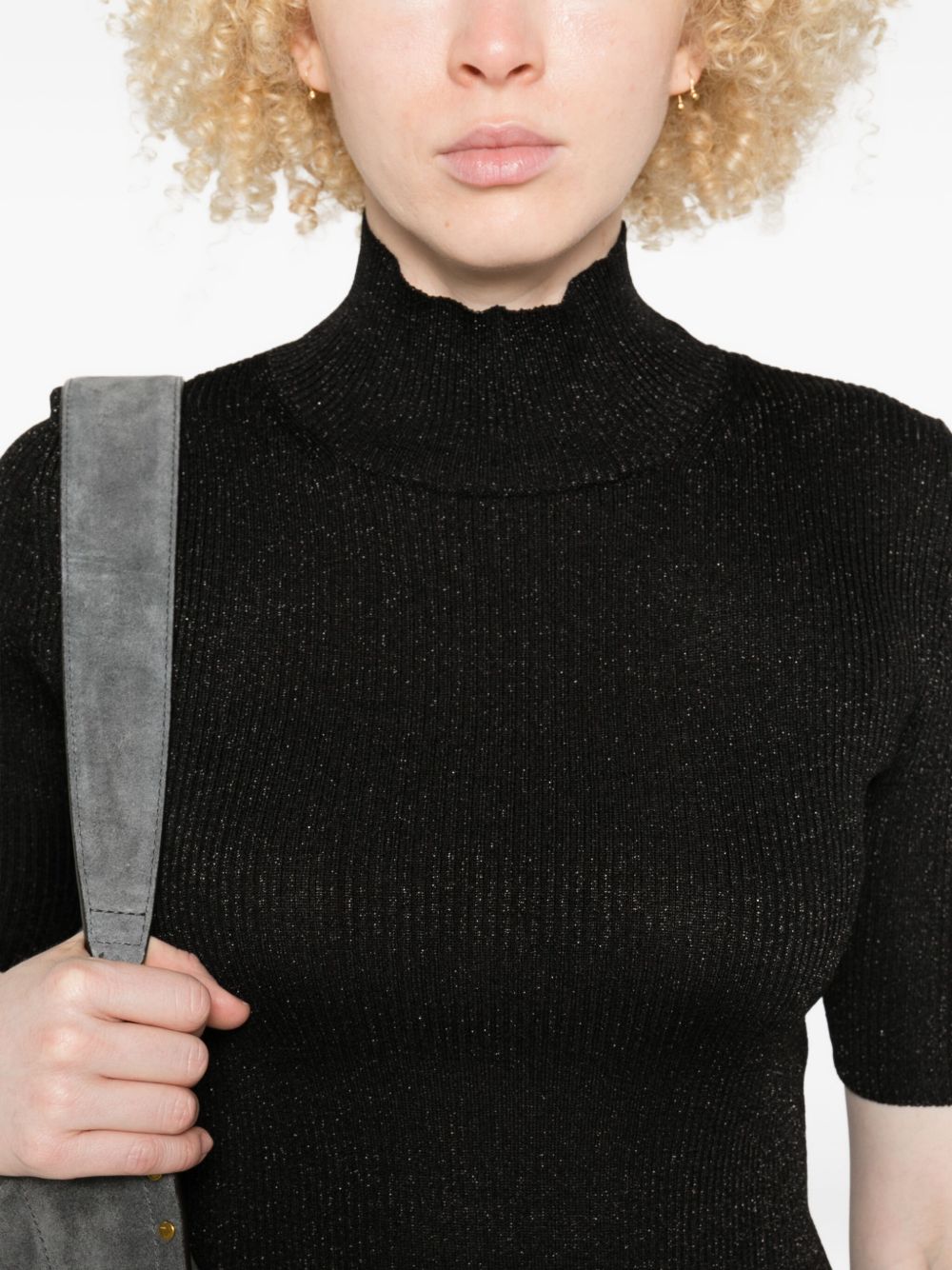 Suéteres Missoni Cuello alto negro