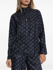 Tory Burch Sweaters Blue Paisley Print Knit