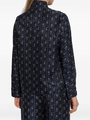 Tory Burch Sweaters Blue Paisley Print Knit