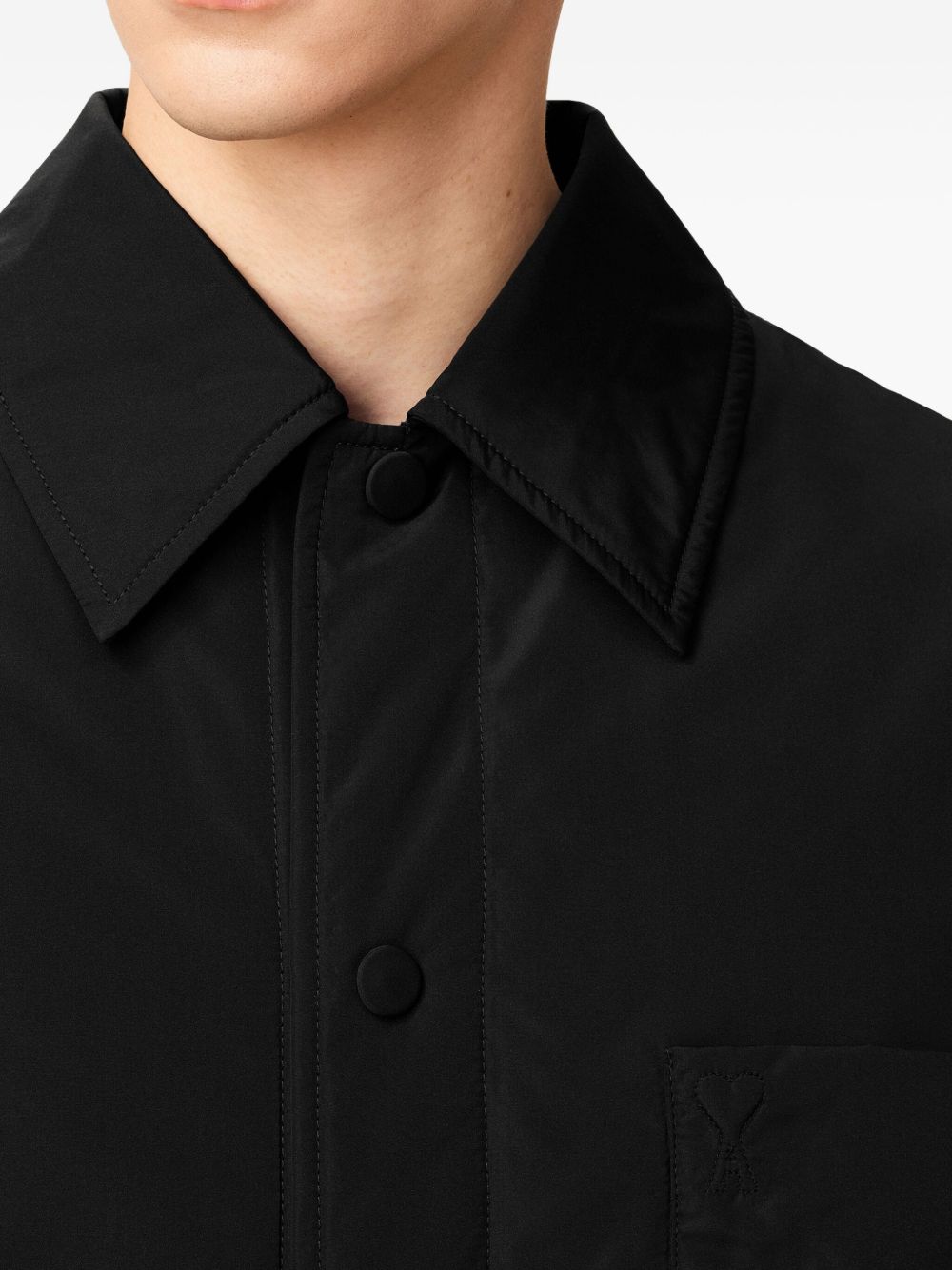 Ami Paris Jackets Black nylon overshirt