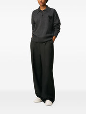 Ami Paris T-shirts and Polos Grey wool polo shirt