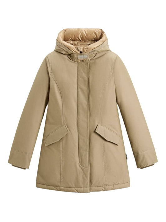 Woolrich Beige Arctic Parka — Women's Hooded Coat