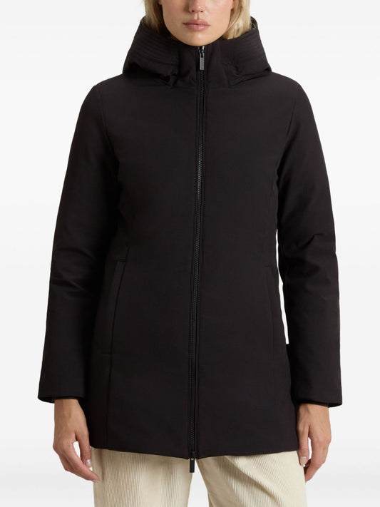 Woolrich Coats Black — Tailored Winter Elegance