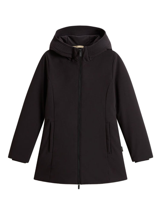 Woolrich Coats Black — Tailored Winter Elegance
