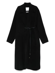 Black Wool Belted Coat — SPORTMAX PRE
