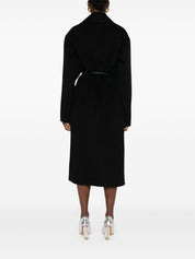 Black Wool Belted Coat — SPORTMAX PRE