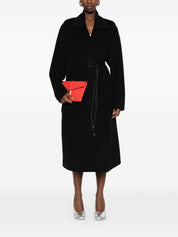 Black Wool Belted Coat — SPORTMAX PRE