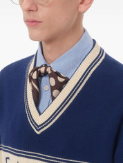 Bonnet en maille côtelée blanche Valentino Garavani