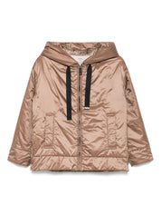 Brown MAX MARA THE CUBE Nylon Hooded Jacket