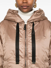Brown MAX MARA THE CUBE Nylon Hooded Jacket