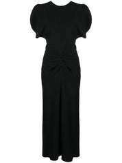 Vestidos Victoria Beckham Midi de seda negra