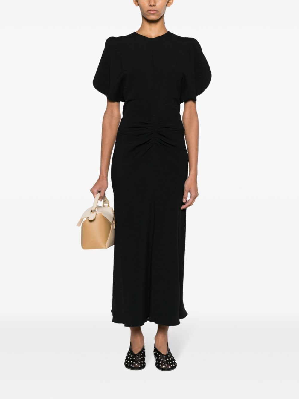 Vestidos Victoria Beckham Midi de seda negra