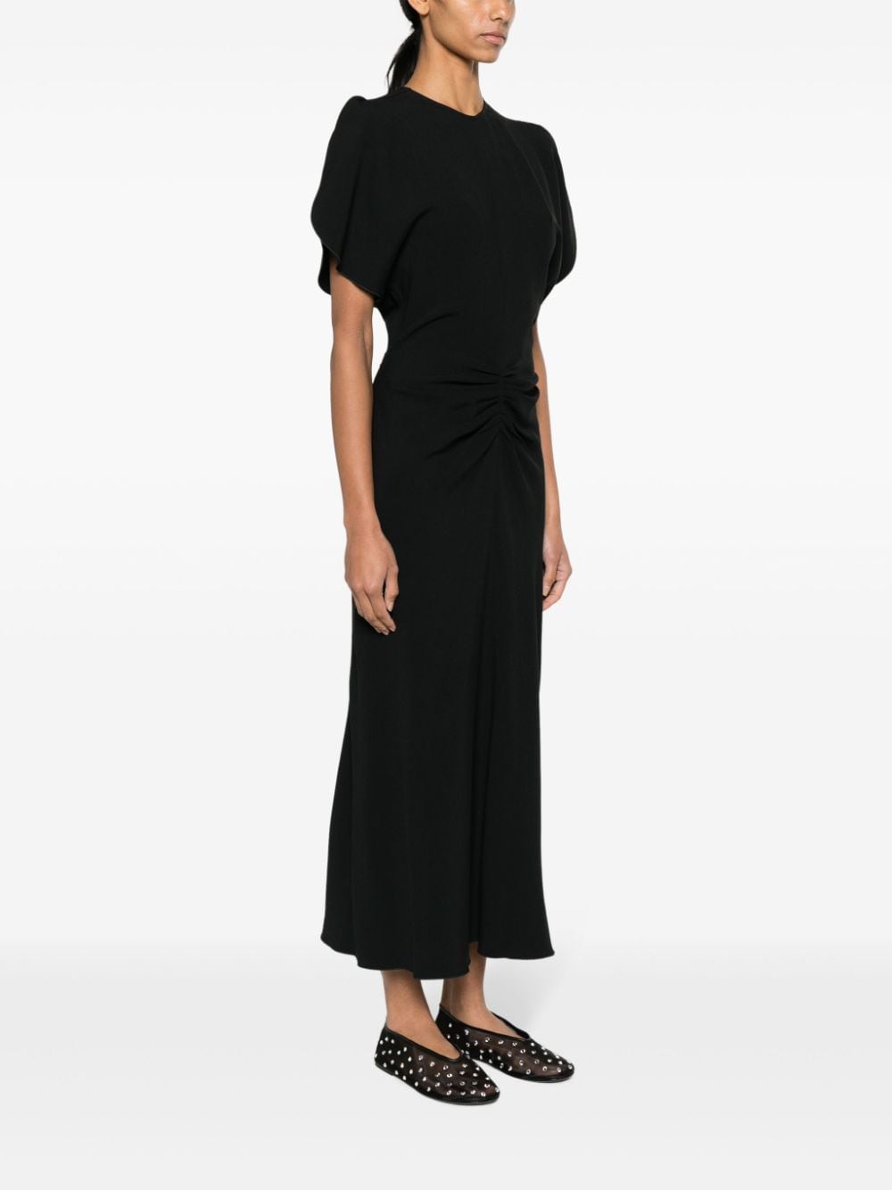 Vestidos Victoria Beckham Midi de seda negra