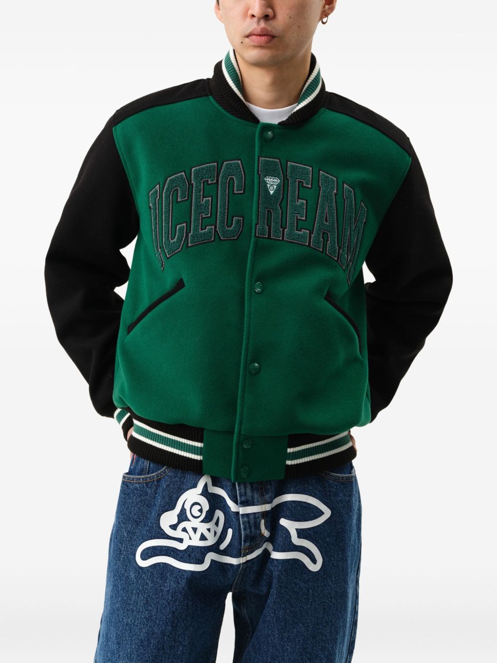 Icecream Coats Green varsity jacket