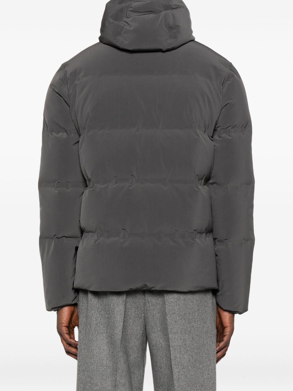 Herno Coats Brown hooded quilted design