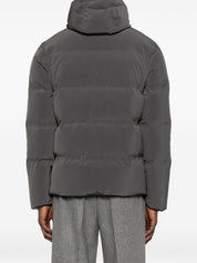 Herno Coats Brown hooded quilted design