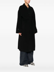Manteau ceinturé en laine noire Closed Coats