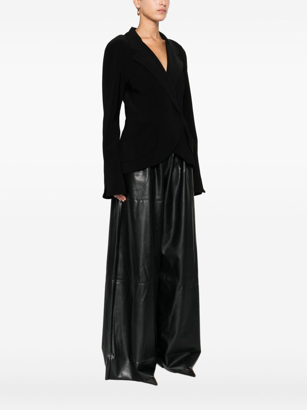 Norma Kamali Jackets — Black Draped Jacket