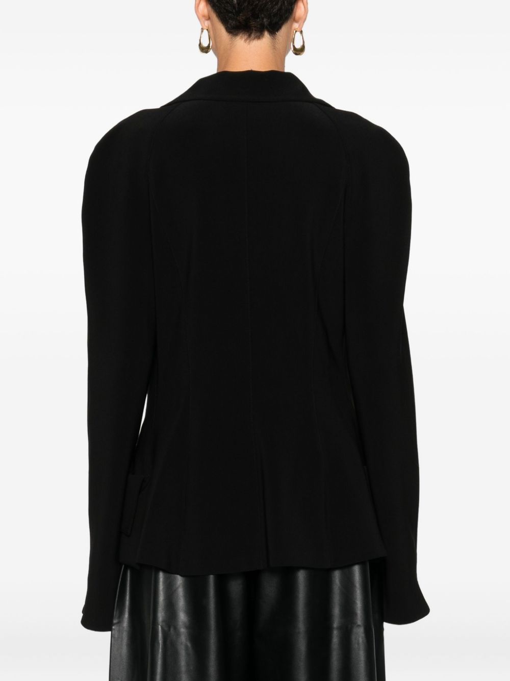Norma Kamali Jackets — Black Draped Jacket