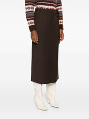 Dunst Skirts Brown midi wrap