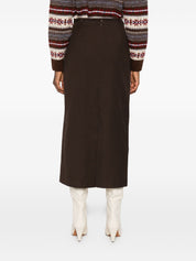 Dunst Skirts Brown midi wrap