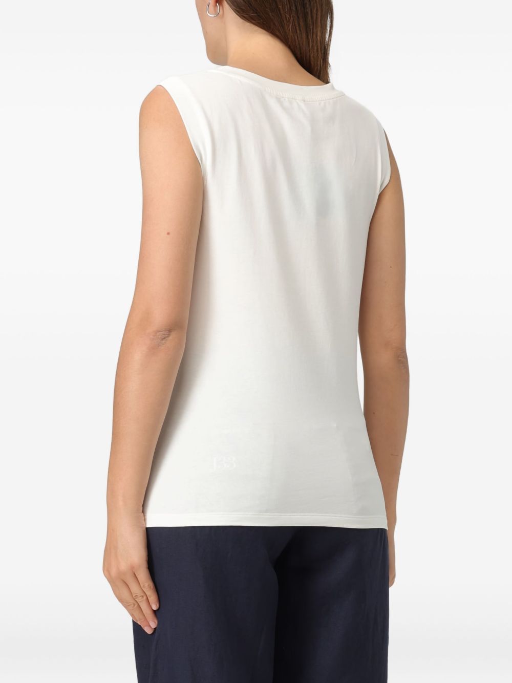 Emporio Armani white cotton logo tank — luxe everyday comfort