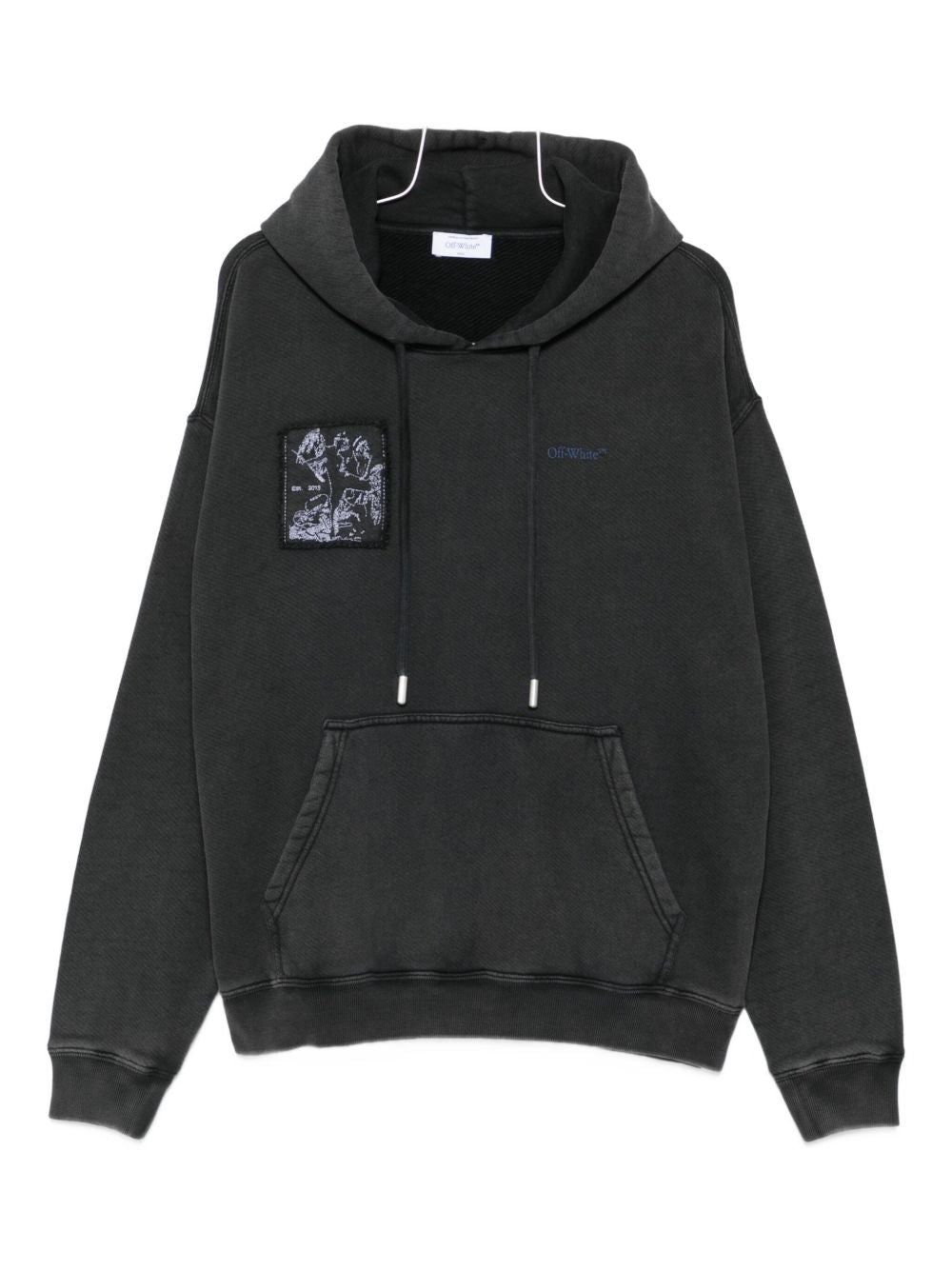 Off White Sweaters Black cotton hoodie