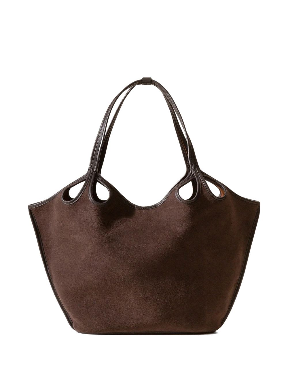 Hereu Bags.. Brown suede cut-out tote