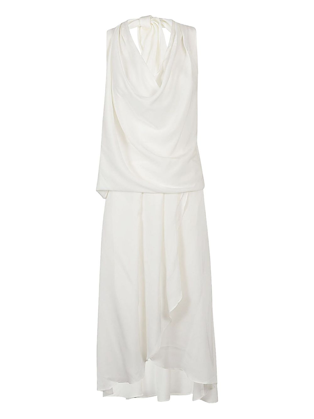 Silk95Five SILK95FIVE Dresses White silk halterneck dress