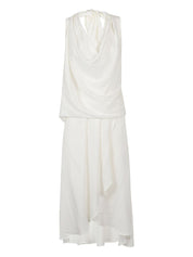 Silk95Five SILK95FIVE Dresses White silk halterneck dress