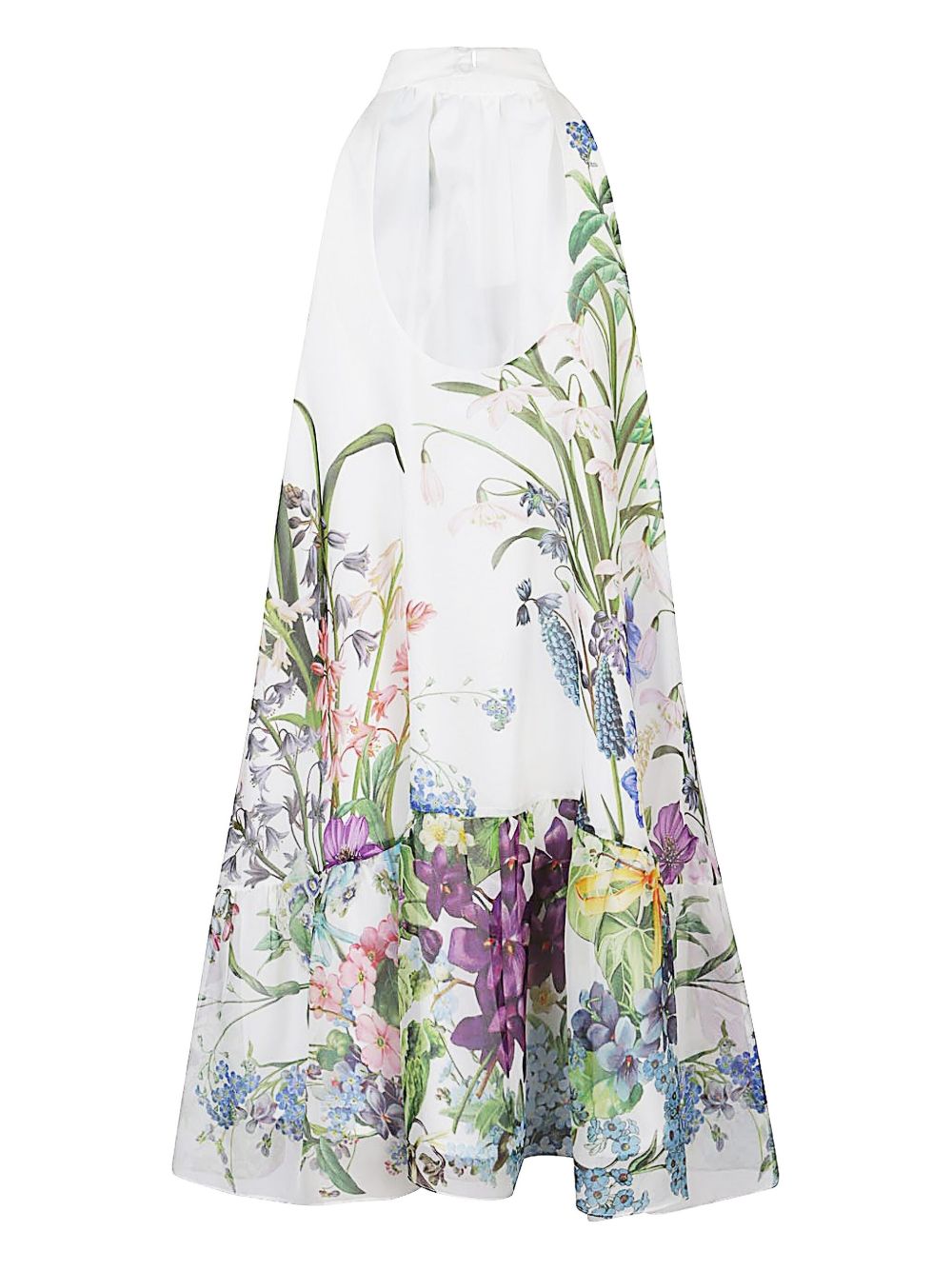 Robes St. Piece of London en soie blanche à fleurs