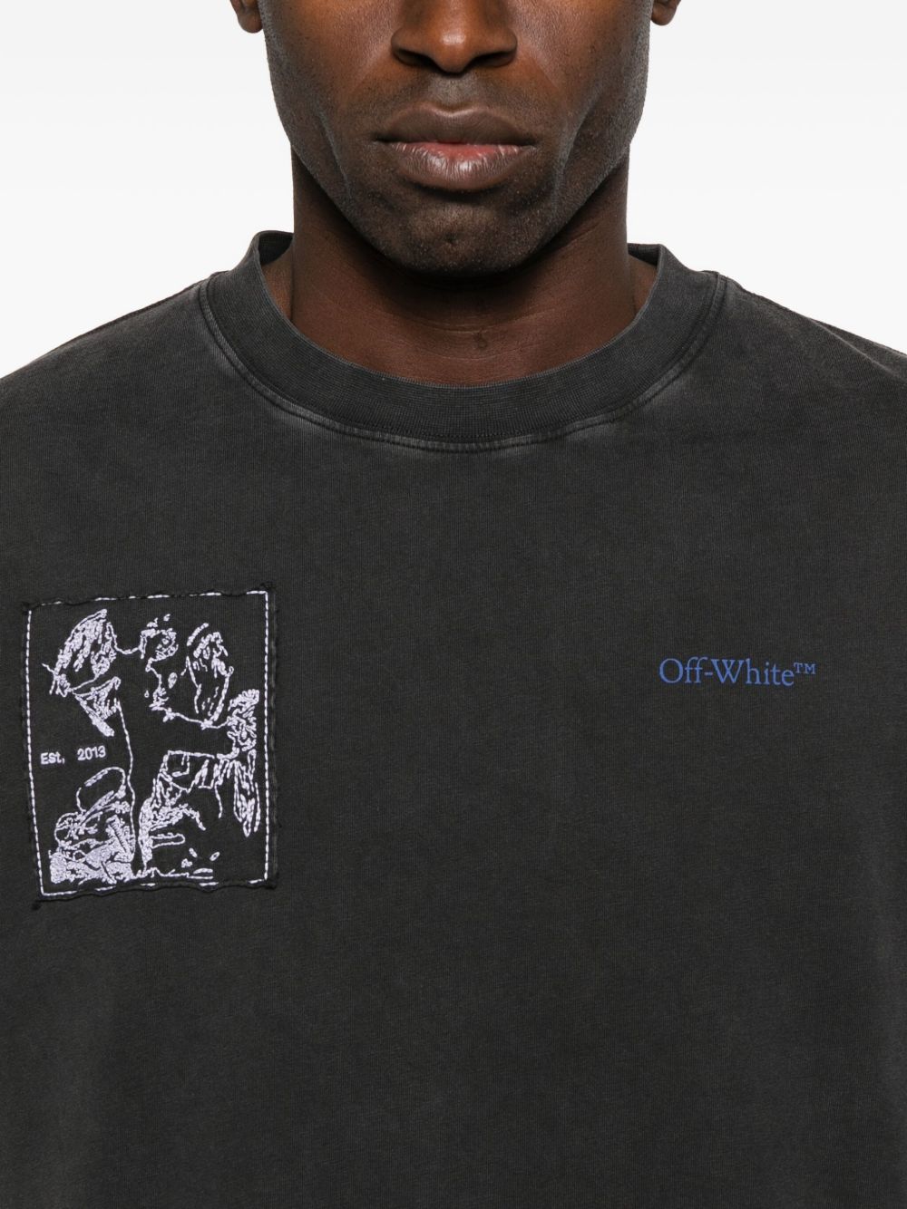 Off White T-shirts and Polos Black cotton