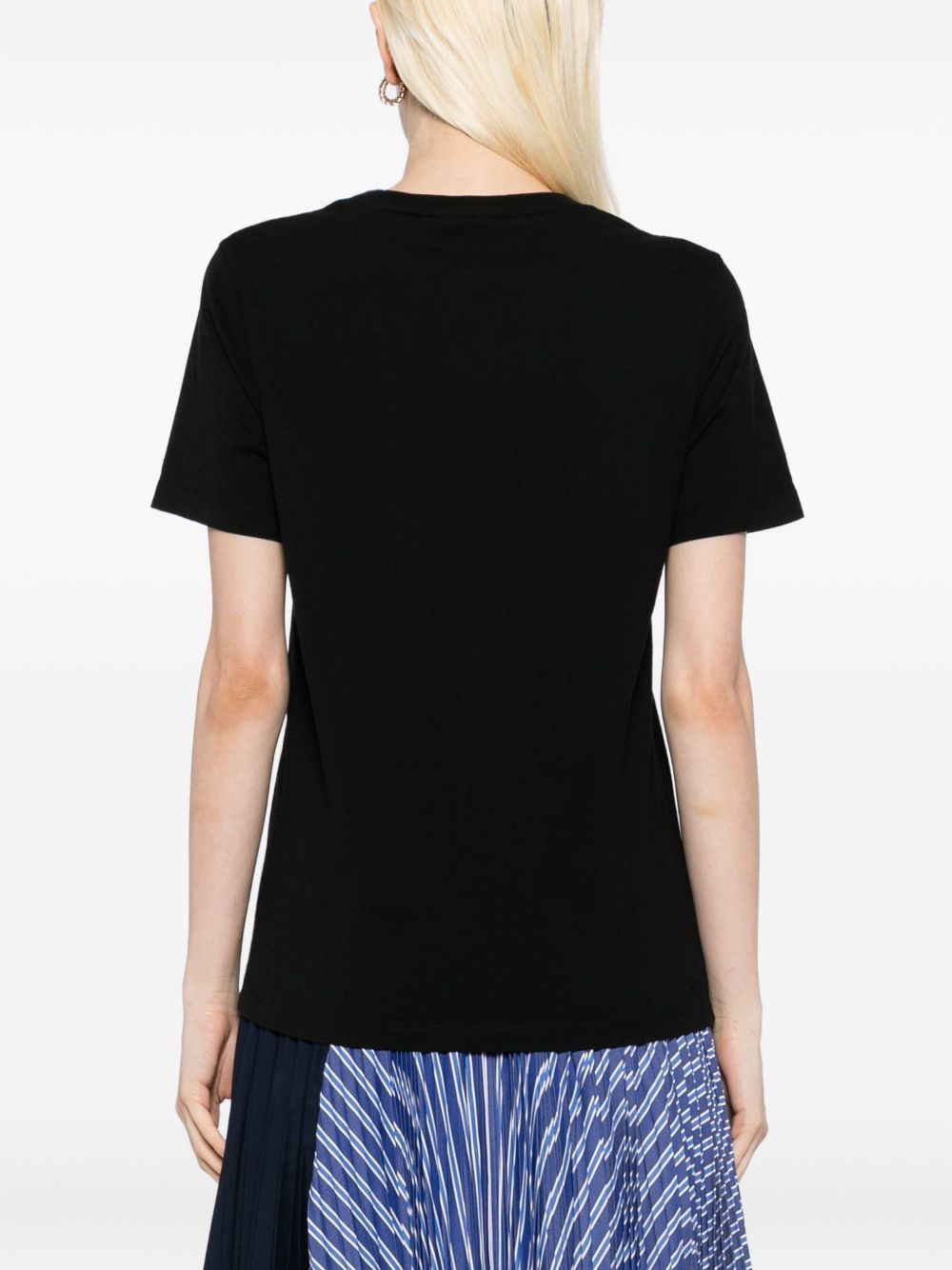 Maison Kitsuné Black T-shirt — Baby Fox Cotton Crew